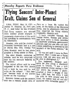 Moseley Saucer News from Peru Goes International Moseley Peru